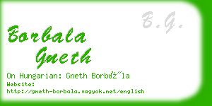 borbala gneth business card